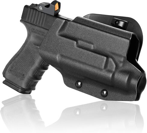 Kydex Light Bearing Holster for Glock 19 23 32 44 Gen1-4 with Streamlight TLR-1 HL, Also Fit Glock 17 22 31 Gen1-4 with Streamlight TLR1, Optic Cut Fit Red Dot Sight, Black in Kuwait