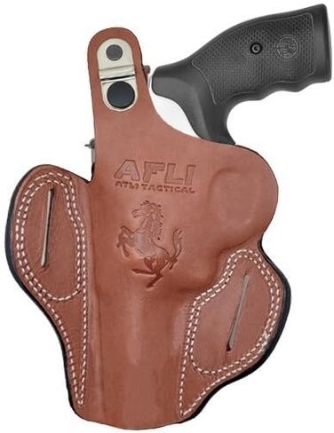 حافظة جلدية بإطار OWB K/L - حافظة جلدية GP100 - لـ Rgr GP100، Smith & Wesson 686 66، 10 19 Classic، Taurus 65 66، Colt Python، King Cobra Pistols - 357 Magnum 4 بوصة حافظات أسطوانية in Kuwait
