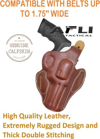 حافظة جلدية بإطار OWB K/L - حافظة جلدية GP100 - لـ Rgr GP100، Smith & Wesson 686 66، 10 19 Classic، Taurus 65 66، Colt Python، King Cobra Pistols - 357 Magnum 4 بوصة حافظات أسطوانية in Kuwait