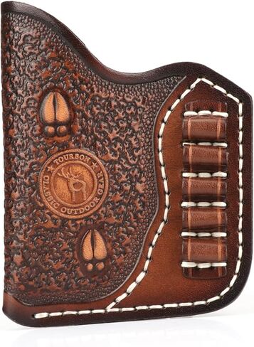 TOURBON Leather Pocket Pistol Holster for a 2.5-inch Barrel NAA Mini 22LR, Clip on Gun Pouch with Ammo Holder in Saudi Arabia
