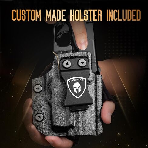 WARRIORLAND Green Laser Sight Fit Springfield Hellcat مع حافظة Kydex، مشهد شعاع أخضر مع مؤشر الطاقة، حمل IWB، اليد اليمنى، WLS-118G مع حافظة Hellcat in Saudi Arabia