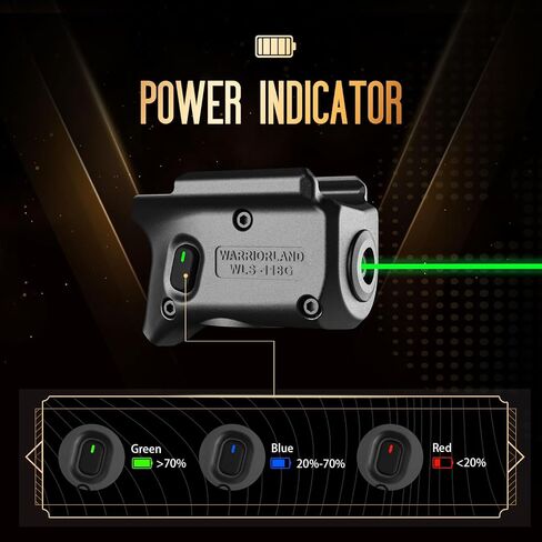 WARRIORLAND Green Laser Sight Fit Springfield Hellcat مع حافظة Kydex، مشهد شعاع أخضر مع مؤشر الطاقة، حمل IWB، اليد اليمنى، WLS-118G مع حافظة Hellcat in Saudi Arabia