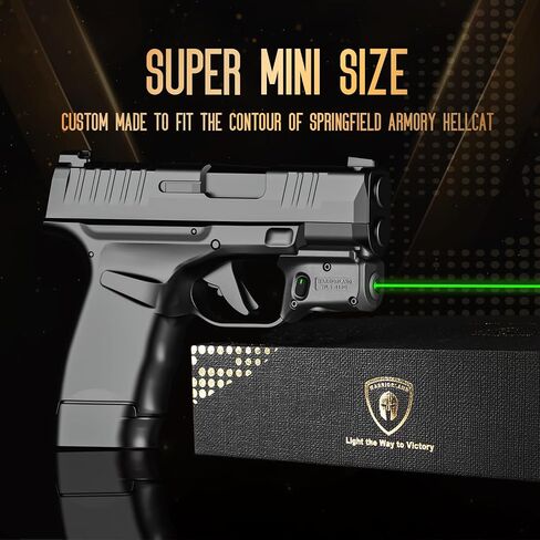 WARRIORLAND Green Laser Sight Fit Springfield Hellcat مع حافظة Kydex، مشهد شعاع أخضر مع مؤشر الطاقة، حمل IWB، اليد اليمنى، WLS-118G مع حافظة Hellcat in Saudi Arabia