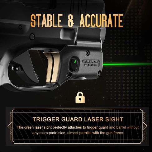 WARRIORLAND Green Laser Sight Fit Springfield Hellcat مع حافظة Kydex، مشهد شعاع أخضر مع مؤشر الطاقة، حمل IWB، اليد اليمنى، WLS-118G مع حافظة Hellcat in Saudi Arabia