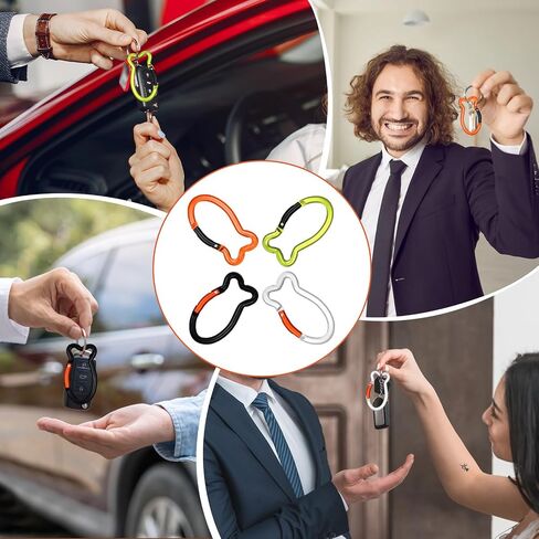 4 Pcs Fish Carabiner Keychain Clips Mini Carabiner 3 inch Aluminum Fish Shape Keychain Clips, Quick Release Auto Locking Spring Loaded, Durable Key Chain for Camping Hiking Traveling in Saudi Arabia