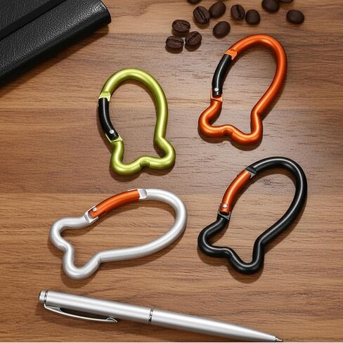 4 Pcs Fish Carabiner Keychain Clips Mini Carabiner 3 inch Aluminum Fish Shape Keychain Clips, Quick Release Auto Locking Spring Loaded, Durable Key Chain for Camping Hiking Traveling in Saudi Arabia