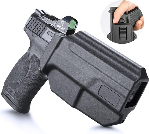 WARRIORLAND OWB Holster Thumb Release & Optic Cut Compatible with Glock 17/22/31, G19/19X/23/45, Taurus G2C/G3C, 1911 5'' No Rail, M&P M2.0 9mm/SD9 VE in Saudi Arabia