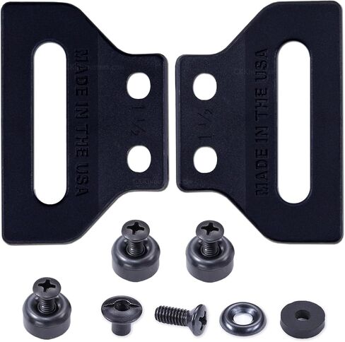 [1 Pair] HolsterSmith MM Wings - Holster Belt Loops - (Select Size: [1.50in or 1.75in]) - (Select Mounting Hardware) - Black - USA Made - Kydex & Leather Holster Making in Kuwait