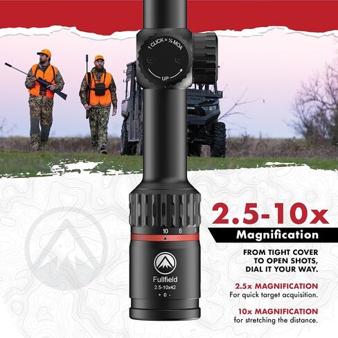 Burris Optics Fullfield 2.5-10x42mm Hunting RifleScopes, 1-inch Tube, Rear Focal Plane, Waterproof, Shockproof, Forever Warranty in Saudi Arabia