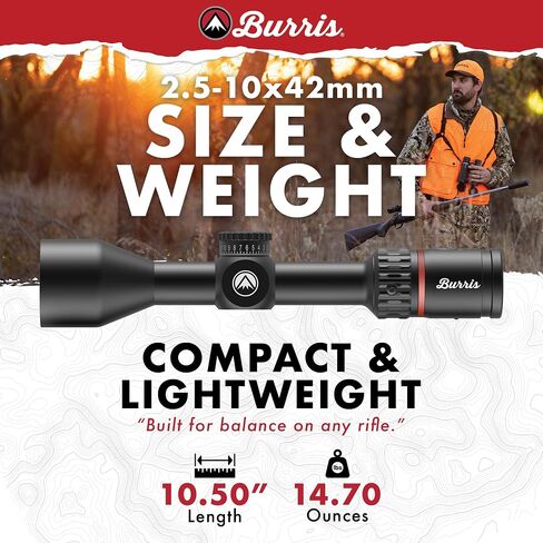 Burris Optics Fullfield 2.5-10x42mm Hunting RifleScopes, 1-inch Tube, Rear Focal Plane, Waterproof, Shockproof, Forever Warranty in Saudi Arabia