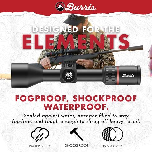 Burris Optics Fullfield 2.5-10x42mm Hunting RifleScopes, 1-inch Tube, Rear Focal Plane, Waterproof, Shockproof, Forever Warranty in Saudi Arabia