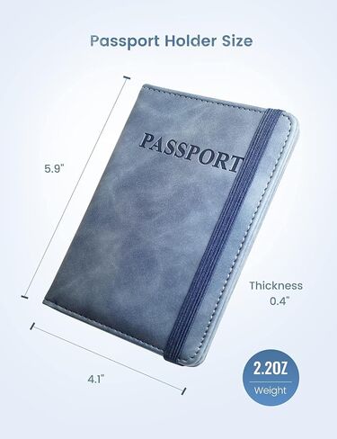 Mymazn Black Passport Holder Passport Wallet with Clear Pocket Passport and Vaccine Card Holder Combo Passport Cover Passport Case with RFID Blocking Clear Pocket for Vaccine Card (black) in Kuwait