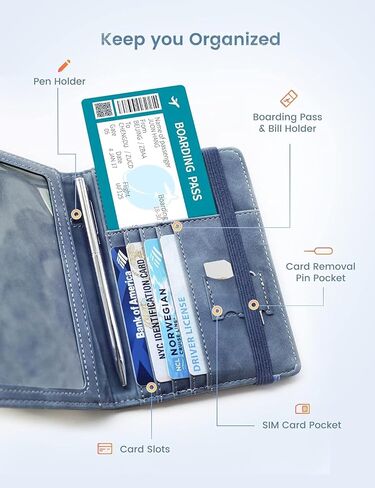 Mymazn Black Passport Holder Passport Wallet with Clear Pocket Passport and Vaccine Card Holder Combo Passport Cover Passport Case with RFID Blocking Clear Pocket for Vaccine Card (black) in Kuwait