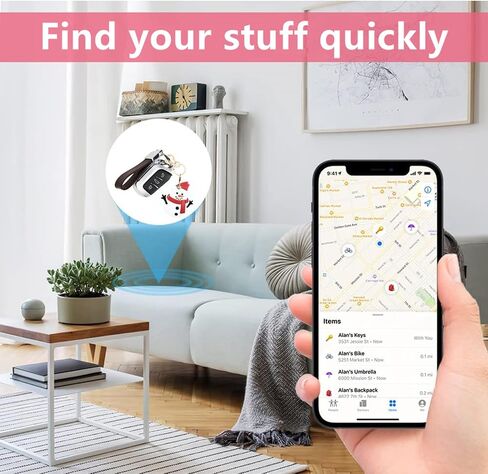 حافظة جلدية لحامل سلسلة المفاتيح متوافقة مع AirTag، غطاء واقٍ لطيف مع حلقة مفاتيح، حافظة تعقب GPS مضادة للخدش لمفاتيح المحفظة، والحقيبة، والحيوانات الأليفة (رجل الثلج) in Kuwait