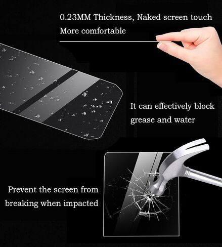 Screen Protector for Hyundai ix35 2015 (7 inches), Navigation Tempered Glass Protector, No Glare & Fingerprint, HD Touchscreen Navigation Protective Film Tempered Glass, B 91mm Height in Saudi Arabia
