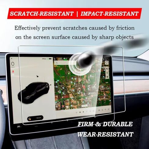 Screen Protector for Hyundai ix35 2015 (7 inches), Navigation Tempered Glass Protector, No Glare & Fingerprint, HD Touchscreen Navigation Protective Film Tempered Glass, B 91mm Height in Saudi Arabia