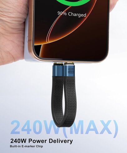 USB-C ذكر إلى ذكر OTG USB4 متوافق مع Thunderbolt 4/3 - يدعم شحن يصل إلى 240 وات، ونقل بيانات 40 جيجابت في الثانية وفيديو 8K@60 هرتز in Kuwait