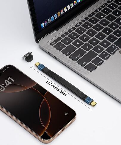 USB-C ذكر إلى ذكر OTG USB4 متوافق مع Thunderbolt 4/3 - يدعم شحن يصل إلى 240 وات، ونقل بيانات 40 جيجابت في الثانية وفيديو 8K@60 هرتز in Kuwait