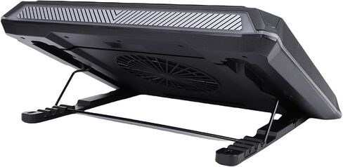 قاعدة تبريد للكمبيوتر المحمول للألعاب RGB، مروحة صناعية مع 7 ألوان و10 أوضاع إضاءة و5 ارتفاعات و4 منافذ USB لأجهزة الكمبيوتر المحمولة مقاس 15.6 إلى 19 بوصة in Saudi Arabia