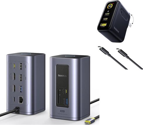 Baseus Docking Station Nomos Win Air(12 in 1) and Baseus Picogo 100W USB C Charger in Saudi Arabia