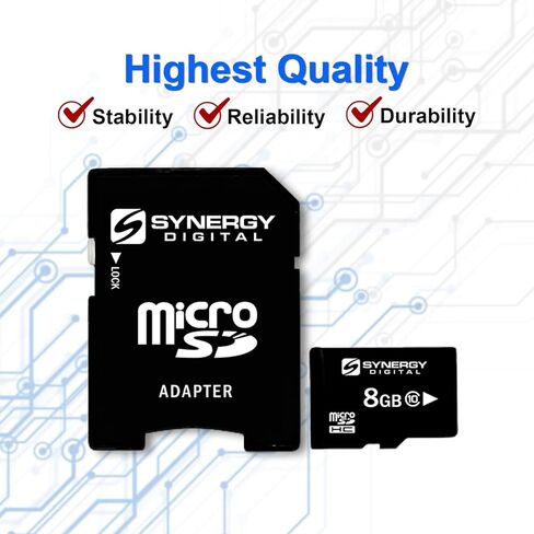 بطاقة ذاكرة كاميرا الفيديو Sanyo Xacti VPC-HD2، بطاقة ذاكرة microSDHC بسعة 8 جيجابايت مع محول SD in Kuwait