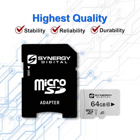 بطاقة ذاكرة الهاتف الخليوي Samsung SCH-R720، بطاقة ذاكرة microSDHC سعة 64 جيجابايت مع محول SD in Kuwait