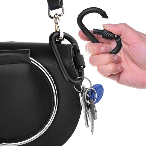 Locking Carabiner Clip,3 Inch D Ring Clips Spring Snap Key Chain Hook Screw Gate Aluminum Carabiners for Outdoor Travel Camping Fishing Hiking Backpack in Saudi Arabia