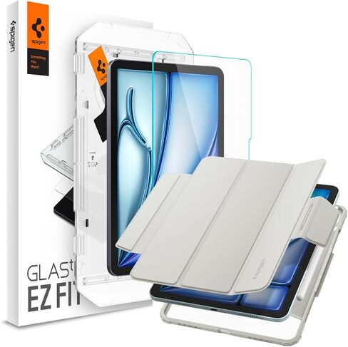 Spigen iPad Air 11" Glas.tR EZ Fit & iPad Air 11" Air Skin Pro Gray in Saudi Arabia