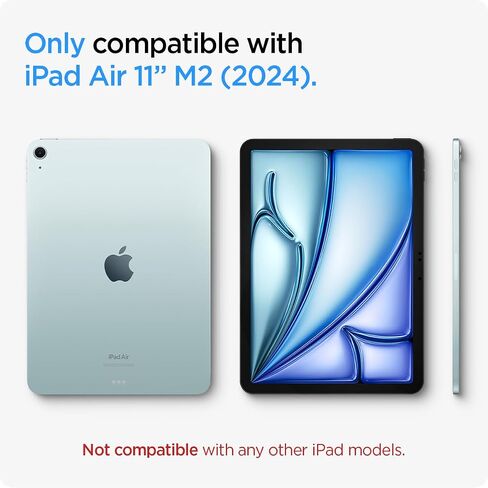 Spigen iPad Air 11" Glas.tR EZ Fit & iPad Air 11" Air Skin Pro Gray in Saudi Arabia