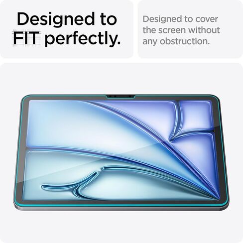 Spigen iPad Air 11" Glas.tR EZ Fit & iPad Air 11" Air Skin Pro Gray in Saudi Arabia