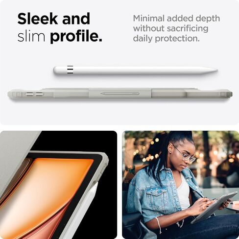 Spigen iPad Air 11" Glas.tR EZ Fit & iPad Air 11" Air Skin Pro Gray in Saudi Arabia