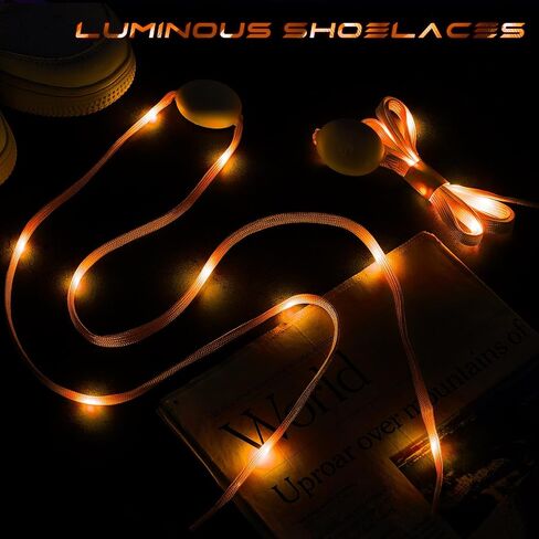 Syhood LED Light Up Shoe Laces Nylon LED Shoelaces with Flashing Shoe Laces for Party Favors Hip-hop Dancing in Kuwait
