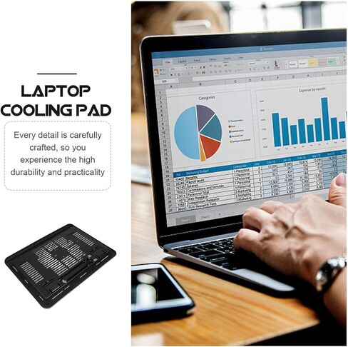 Silent Laptop Cooling Pad with Quiet Fans Ergonomic Tilted Airflow Stand for Gaming Laptops and Ultra-Thin Portable Cooler with LED Light Ventilated Holder for Notebooks and in Saudi Arabia