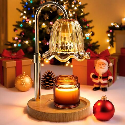 WarmEmbrace Candle Warmer Lamp with Timer Dimmable Light & Adjustable Height, Birthday Gifts for Women Mom Girl,House Warming Gift New Home Decor,Wax Melt Warmer for Jar Candles with 2 Bulbs/Gold in Saudi Arabia