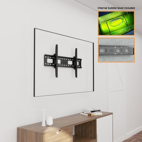 دعامة تثبيت على الحائط للتلفزيون رفيعة للغاية لتلفزيون Hisense U6 Mini LED Google TV 65U6N 65 بوصة - تصميم منخفض 1.7 بوصة من الجدار، زاوية إمالة 12 درجة، درجة صناعية، سهل التركيب in Saudi Arabia