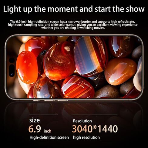 هواتف خلوية A16 Pro Max غير مقفلة، هاتف أندرويد بذاكرة 12 جيجابايت+256 جيجابايت/1 تيرابايت موسعة، بطارية 6800 مللي أمبير في الساعة، هاتف ذكي يعمل بنظام Android 15، شاشة عالية الدقة 6.82 بوصة، شريحتين اتصال، وضع الاستعداد المزدوج، كاميرا 108 ميجابكسل، هاتف in Kuwait