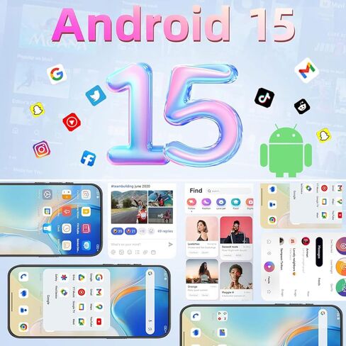 هواتف خلوية A16 Pro Max غير مقفلة، هاتف أندرويد بذاكرة 12 جيجابايت+256 جيجابايت/1 تيرابايت موسعة، بطارية 6800 مللي أمبير في الساعة، هاتف ذكي يعمل بنظام Android 15، شاشة عالية الدقة 6.82 بوصة، شريحتين اتصال، وضع الاستعداد المزدوج، كاميرا 108 ميجابكسل، هاتف in Kuwait