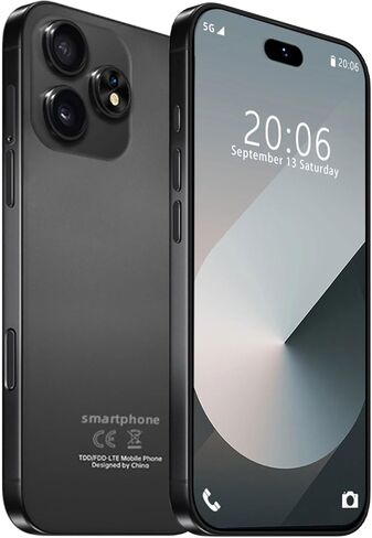 هواتف خلوية A16 Pro Max غير مقفلة، هاتف أندرويد بذاكرة 12 جيجابايت+256 جيجابايت/1 تيرابايت موسعة، بطارية 6800 مللي أمبير في الساعة، هاتف ذكي يعمل بنظام Android 15، شاشة عالية الدقة 6.82 بوصة، شريحتين اتصال، وضع الاستعداد المزدوج، كاميرا 108 ميجابكسل، هاتف in Kuwait