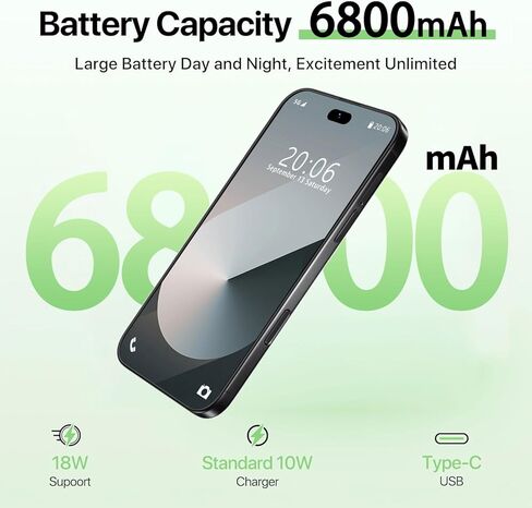 هواتف خلوية A16 Pro Max غير مقفلة، هاتف أندرويد بذاكرة 12 جيجابايت+256 جيجابايت/1 تيرابايت موسعة، بطارية 6800 مللي أمبير في الساعة، هاتف ذكي يعمل بنظام Android 15، شاشة عالية الدقة 6.82 بوصة، شريحتين اتصال، وضع الاستعداد المزدوج، كاميرا 108 ميجابكسل، هاتف in Kuwait