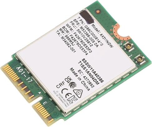 M.2 Network Card Ax211ngw Network Card Triple Band Wireless Adapter Network Card M.2 Network Card Ax211ngw M.2 Key E Cnvio 2 Triple Frequency 802.11ac Bt5.2 Wireless WiFi Adapter in Saudi Arabia