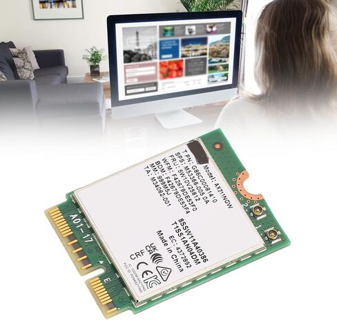 M.2 Network Card Ax211ngw Network Card Triple Band Wireless Adapter Network Card M.2 Network Card Ax211ngw M.2 Key E Cnvio 2 Triple Frequency 802.11ac Bt5.2 Wireless WiFi Adapter in Saudi Arabia