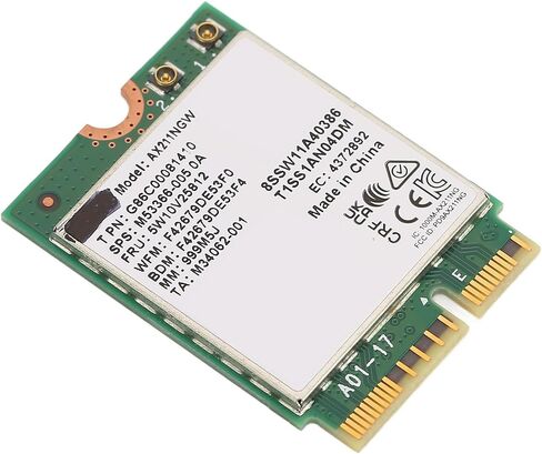 M.2 Network Card Ax211ngw Network Card Triple Band Wireless Adapter Network Card M.2 Network Card Ax211ngw M.2 Key E Cnvio 2 Triple Frequency 802.11ac Bt5.2 Wireless WiFi Adapter in Saudi Arabia
