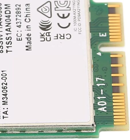 M.2 Network Card Ax211ngw Network Card Triple Band Wireless Adapter Network Card M.2 Network Card Ax211ngw M.2 Key E Cnvio 2 Triple Frequency 802.11ac Bt5.2 Wireless WiFi Adapter in Saudi Arabia