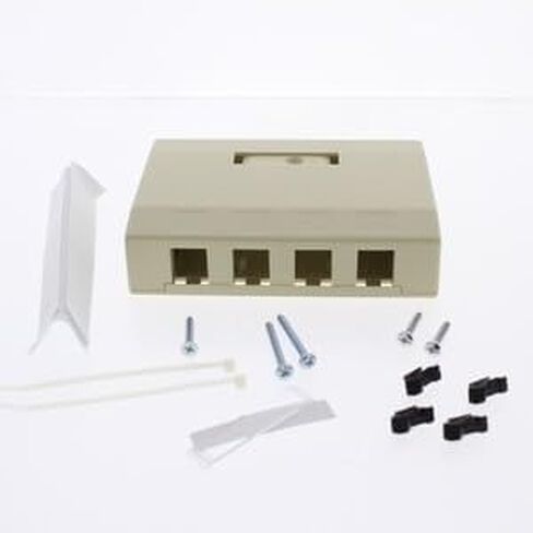 #US عاجي 4-Port Data Voice Media Keystone Housing Suace Mount Box ISB4EI in Kuwait