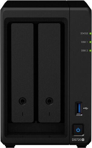 Synology DiskStation DS720+ NAS Server للأعمال مع وحدة المعالجة المركزية Celeron، ذاكرة 6 جيجابايت، 1 تيرابايت M.2 NVMe SSD، تخزين 4 تيرابايت SSD، نظام تشغيل DSM in Kuwait
