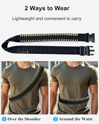 حزام الذخيرة، حزام خرطوشة بندقية 50 طلقة، حامل شل 410، حزام رصاص قابل للتعديل، حامل الذخيرة التكتيكي، ملحقات الرماية للصيد .357 .38 9 مم .410 .270 30-30 in Kuwait