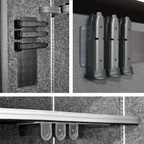 حامل مجلات من Gun Storage Solutions - حل تخزين Mag آمن، حامل ملحقات منظم لخزانة المكتب والبندقية، شريط مغناطيسي قوي، رف مسدس in Kuwait