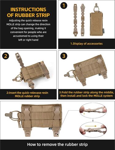 IDOGEAR Single Mag Pouch Horizontal Rifle Magazine Pouch Molle 5.56/7.62mm Magazines Holder Belt with Mag Insert in Saudi Arabia