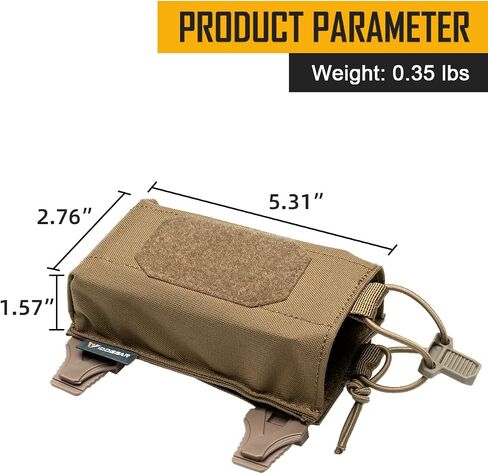 IDOGEAR Single Mag Pouch Horizontal Rifle Magazine Pouch Molle 5.56/7.62mm Magazines Holder Belt with Mag Insert in Saudi Arabia