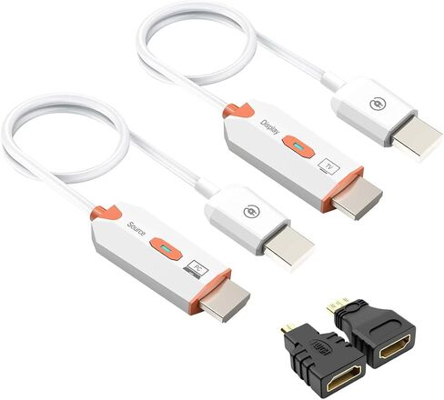 HDMI Wireless Transmitter Receiver, HDMI Extender Wireless 165FT Long Distance, Stable Plug and Play Video Audio Adapter Projection Mirror for Laptop, Projector, TV 4K Decode Output 1080 in Saudi Arabia